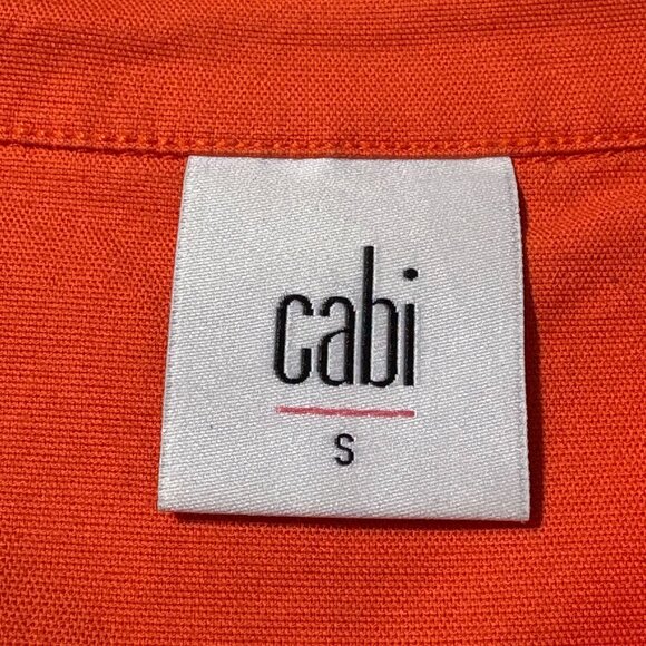 Cabi Resort Jacket Orange Button Front Lightweight Size Small - Picture 7 of 8